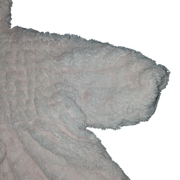 Widgeon Size 6m Girls Jacket Light Pink Faux Fur Hooded Zip Up Pom Poms Warm - Picture 5 of 6